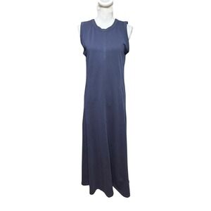 Ann Taylor Weekend Navy Blue Sleeveless Maxi Dress Women Size 12
